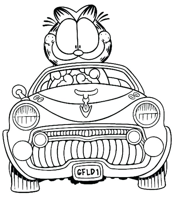 600x673 Garfield Pictures To Color Garfield Halloween Coloring Pictures