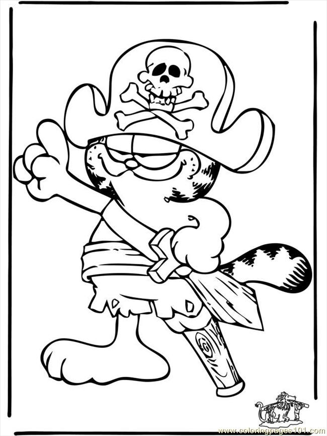 650x866 Garfield Halloween Coloring Pages Garfield Halloween Coloring