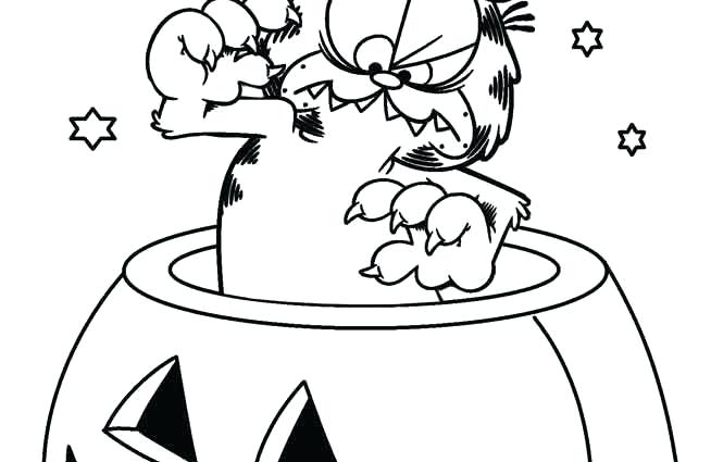 Garfield Halloween Coloring Pages at GetDrawings | Free download