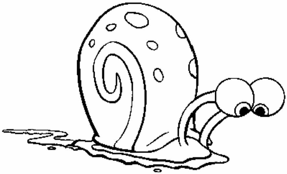 990x600 Spongebob Gary The Snail Coloring Pages