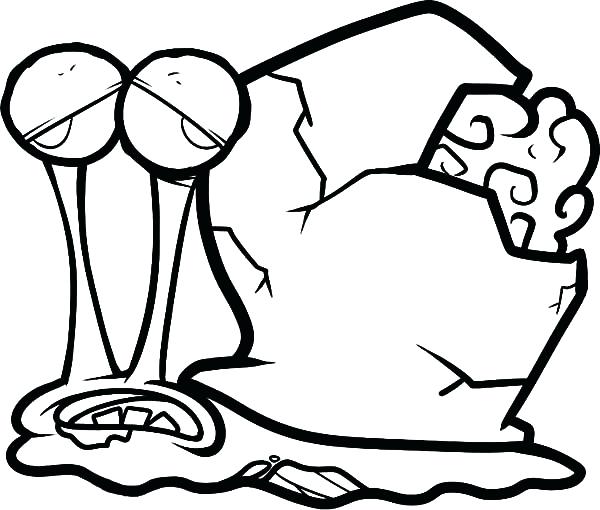 600x510 Zombie The Snail Coloring Pages Color Gary Sheet Murs