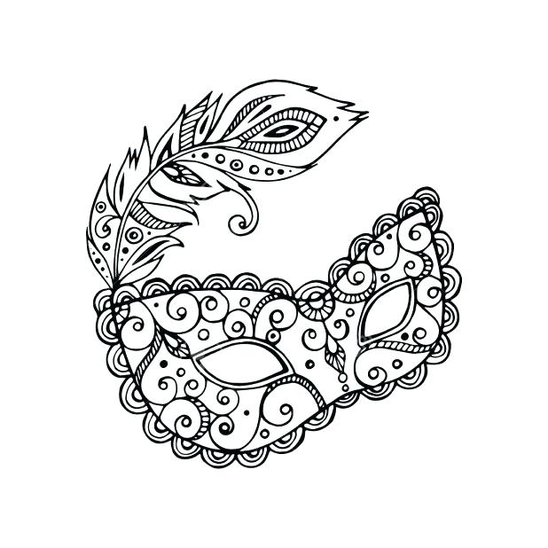 618x618 Mardi Gras Mask Coloring Pages Mask Coloring Pages Pin Drawn Masks