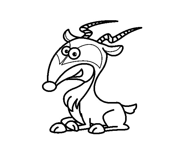 600x470 Gazelle Coloring Page