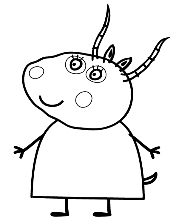 600x740 Madame Gazelle Printable Coloring Page To Print Or Download For Free