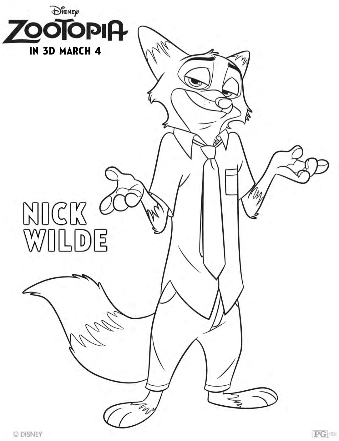 1084x1410 Zootopia Coloring Pages