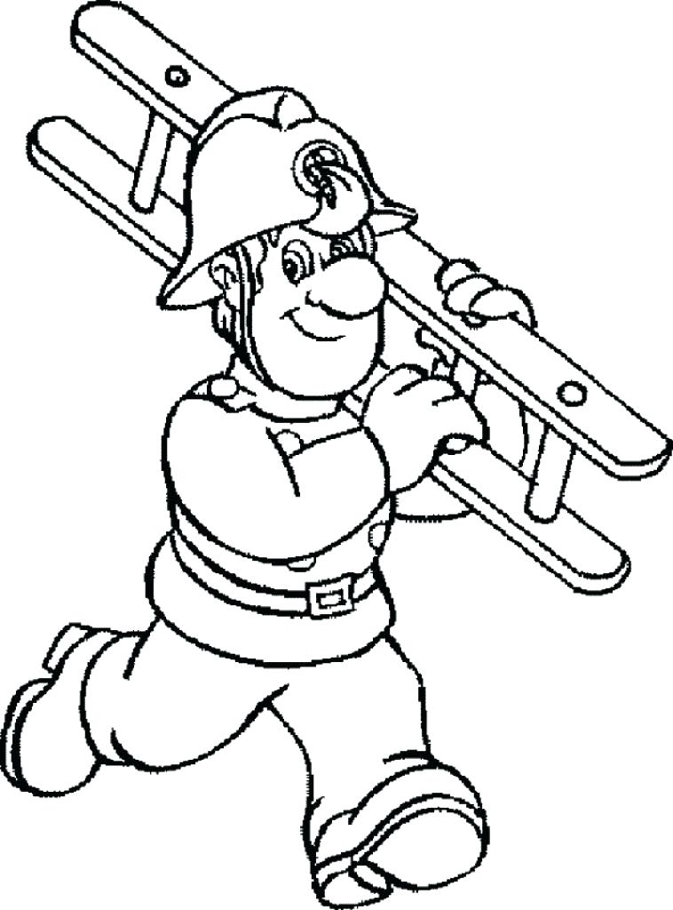 758x1024 Fire Fighter Coloring Page Fireman Coloring Pages Printable