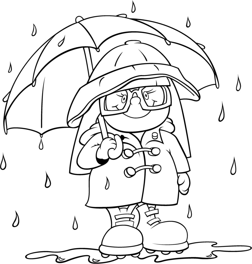845x887 Rain Gear Coloring Page Weather And Seasons Activities