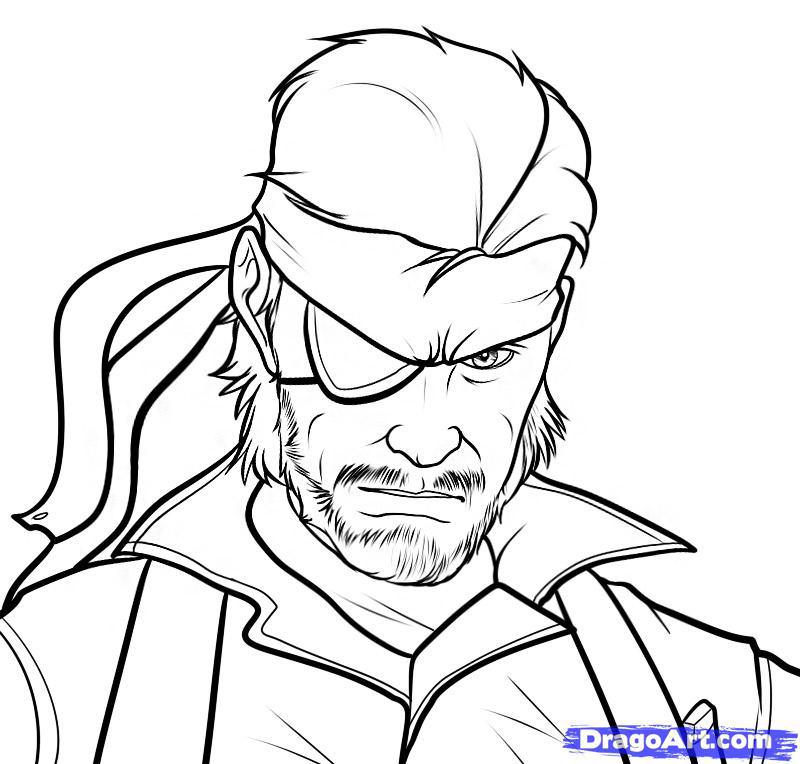 800x764 Snake Metal Gear Coloring Pages