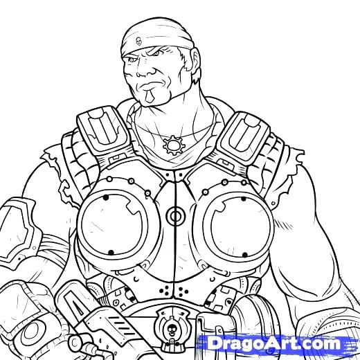 520x520 Gears Of War Coloring Pages Gears Of War Coloring Pages Learn How