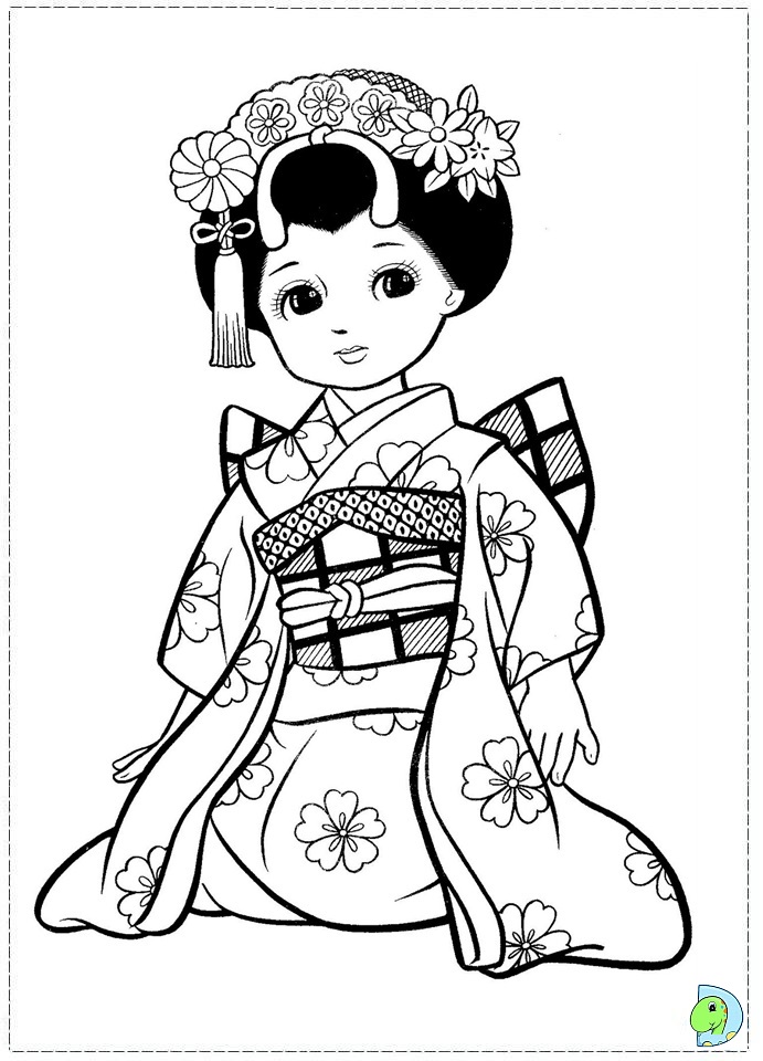 691x960 Japan Coloring Page
