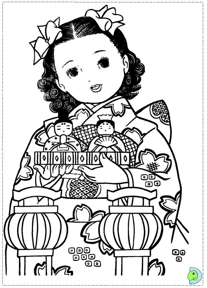691x960 Japan Girls Day Images Coloring Pages