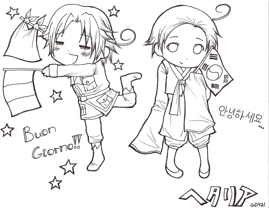 900x696 Hetalia Coloring Page