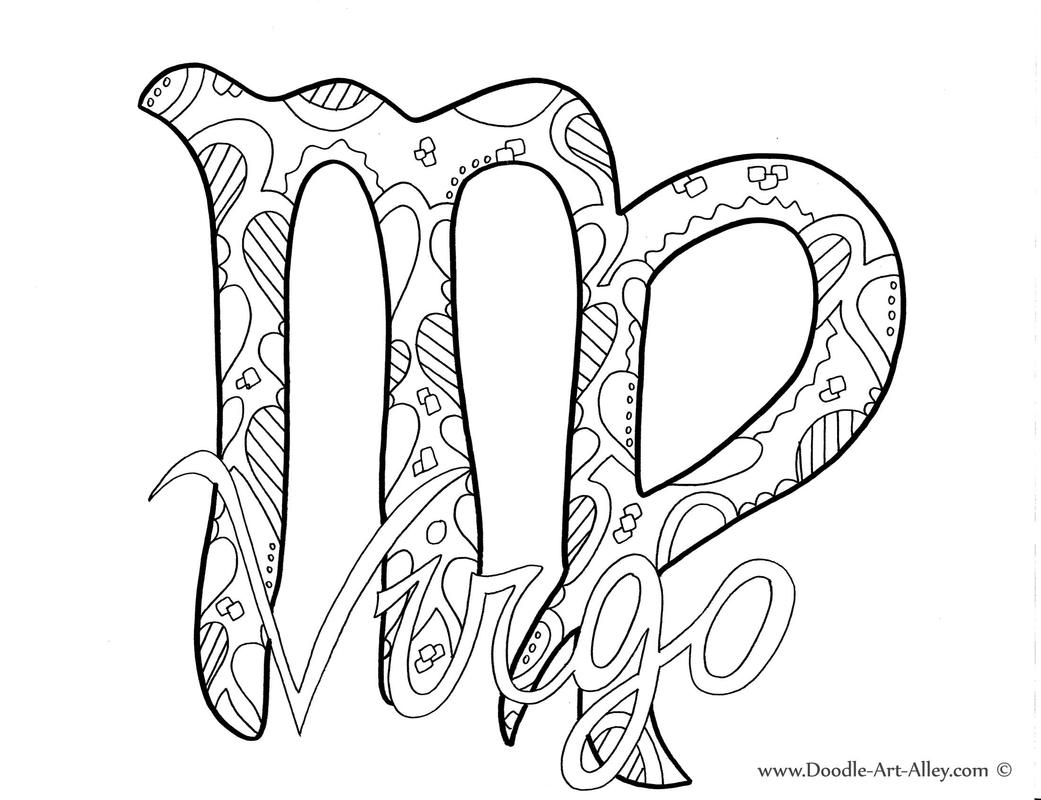 1041x800 Zodiac Coloring Pages