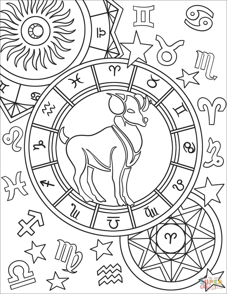 791x1024 Zodiac Signs Coloring Pages Get Bubbles