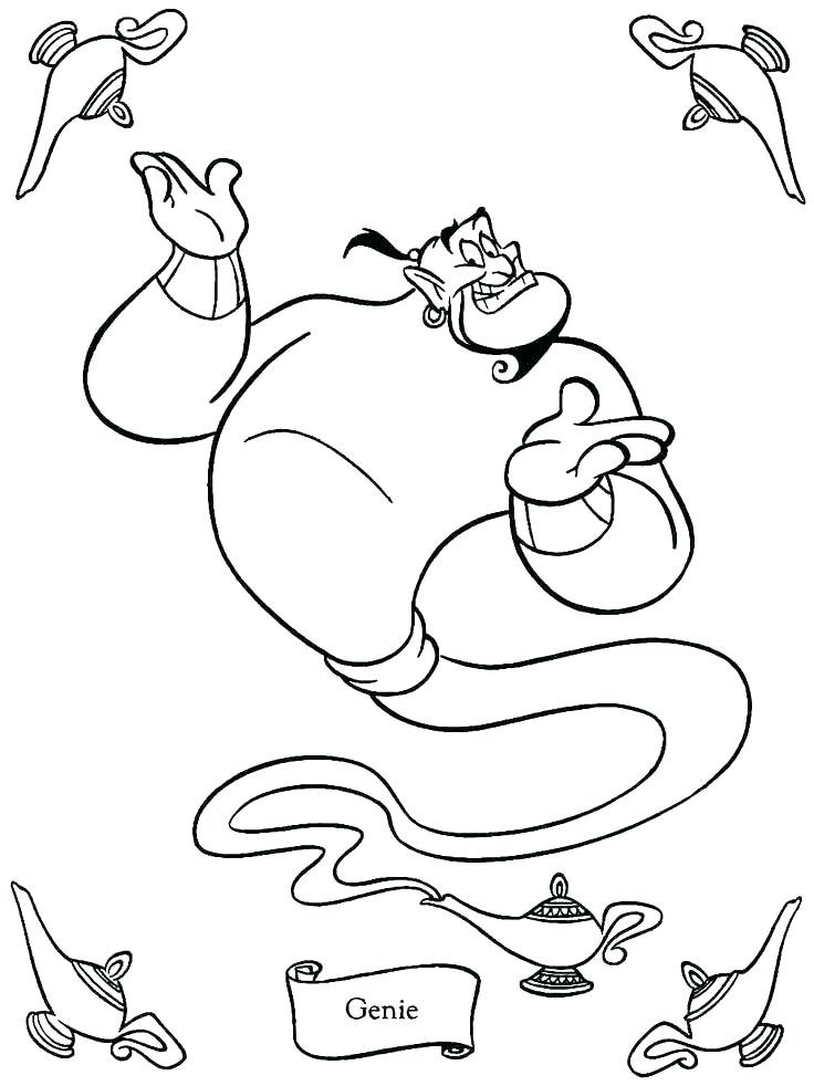 736x982 Genie Coloring Pages