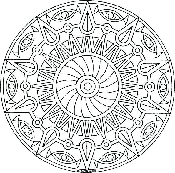 595x590 Geometric Coloring Page Geometric Coloring Page Free Printable