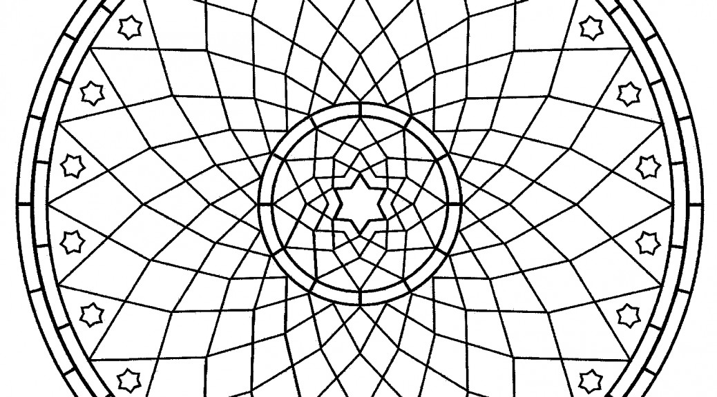 1038x576 Geometric Coloring Pages