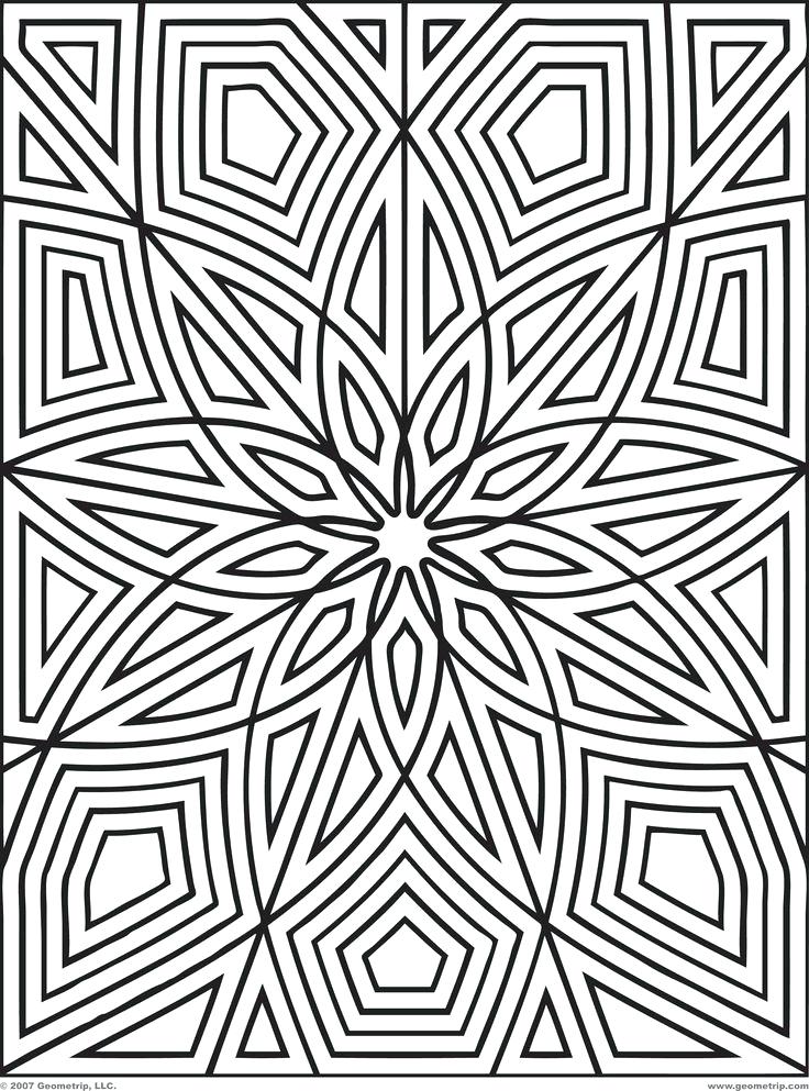 736x993 Pattern Coloring Pages To Print Geometric Shapes Coloring Pages
