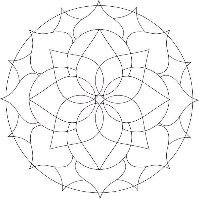 694x693 Designs To Color Free Geometric Coloring Designs Geometric Art