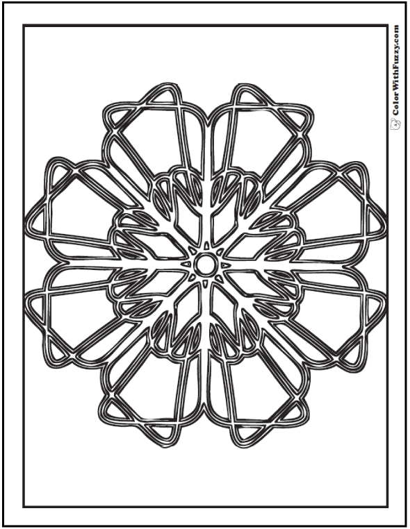 590x762 Geometric Coloring Pages To Print And Customize