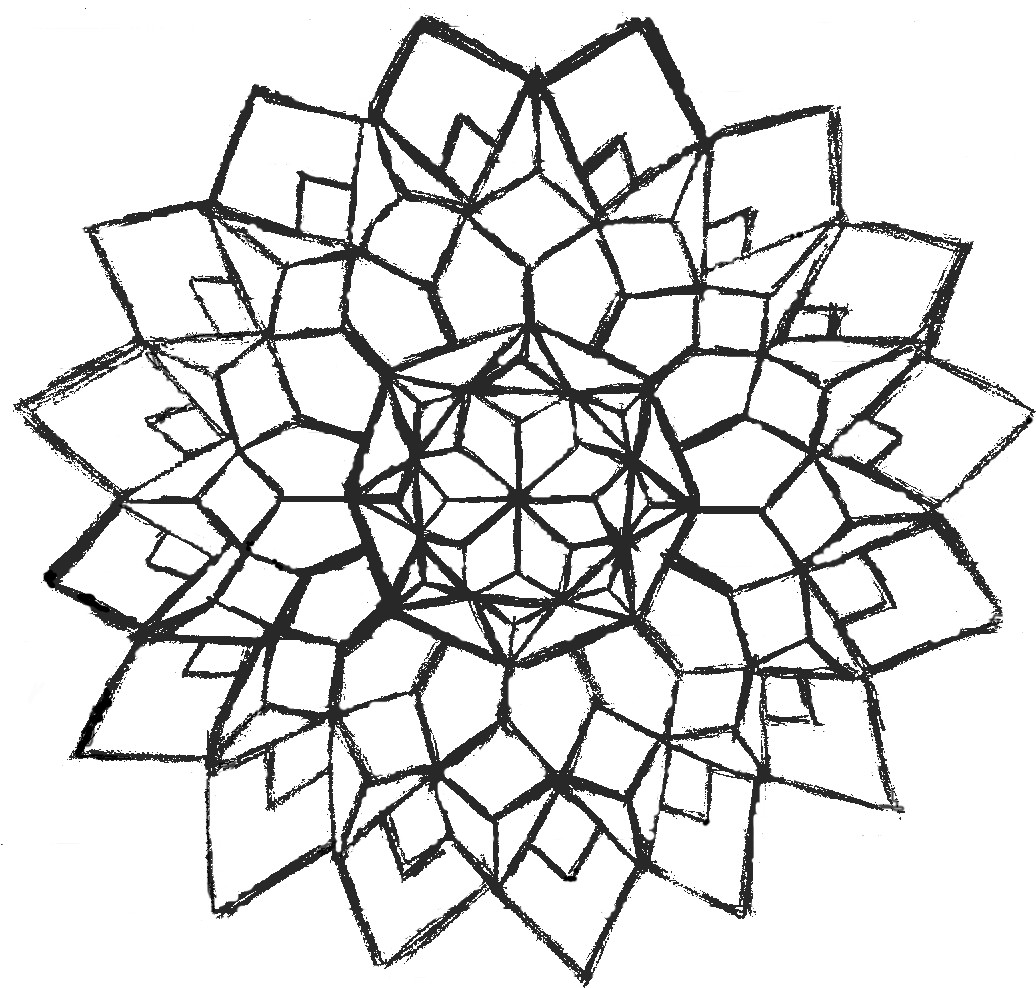 1036x988 Unique Flower Geometric Coloring Pages Gallery Printable