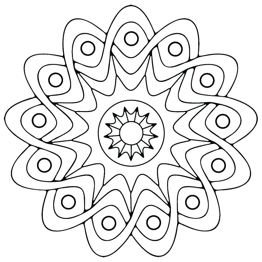 863x863 Coloring Pages Geometric