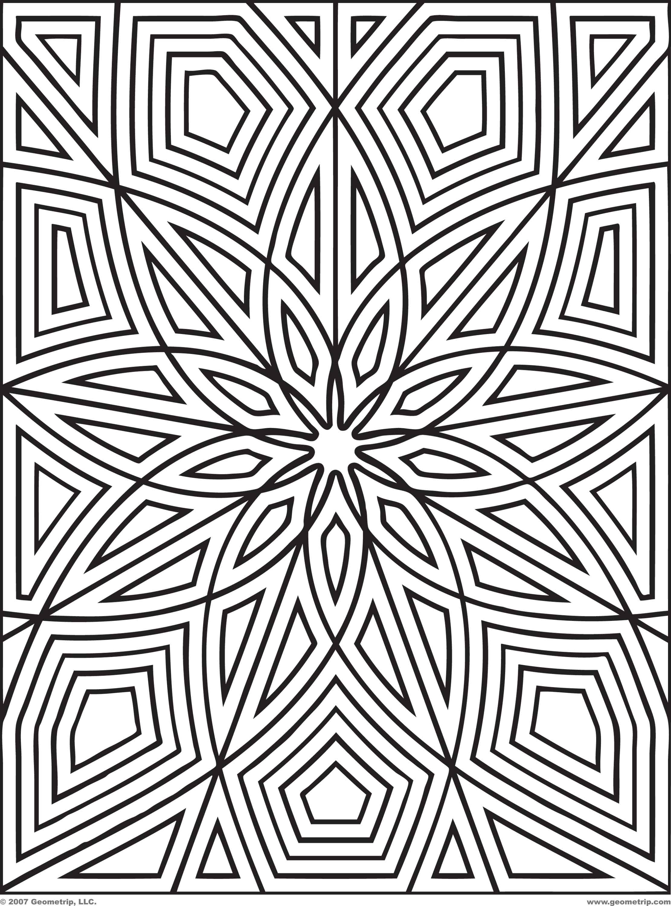 2222x3000 Geometric Coloring Pages For Adults