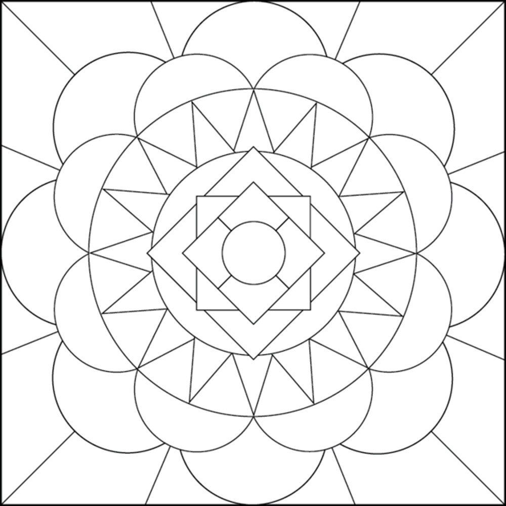 1000x1000 Incredible Geometric Coloring Pages For Adults Just Pic Of Simple