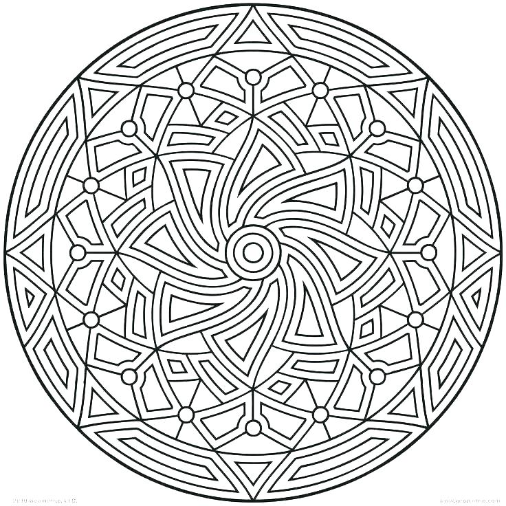 736x736 Complex Geometric Coloring Pages Free Printable Geometric Coloring