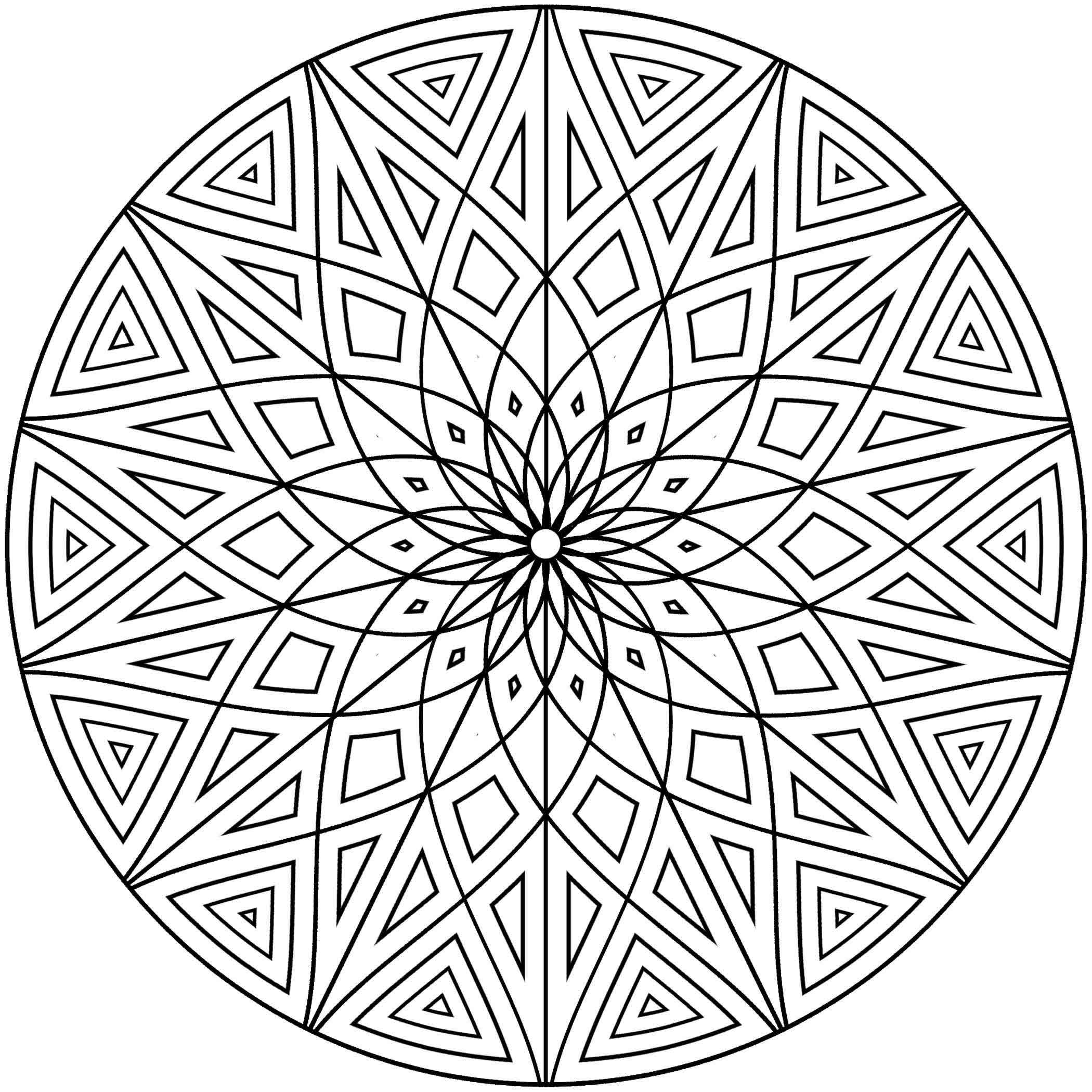 2100x2100 Geometric Coloring Pages