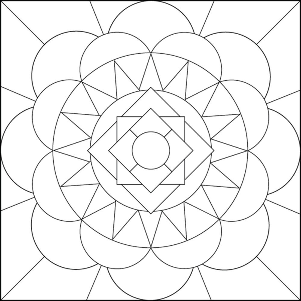 1000x1000 Fresh Cool Geometric Design Coloring Pages Collection Free