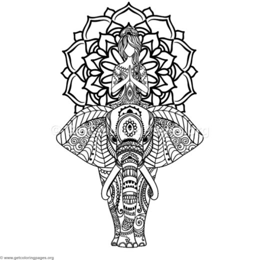 520x520 Geometric Mandala Coloring Pages