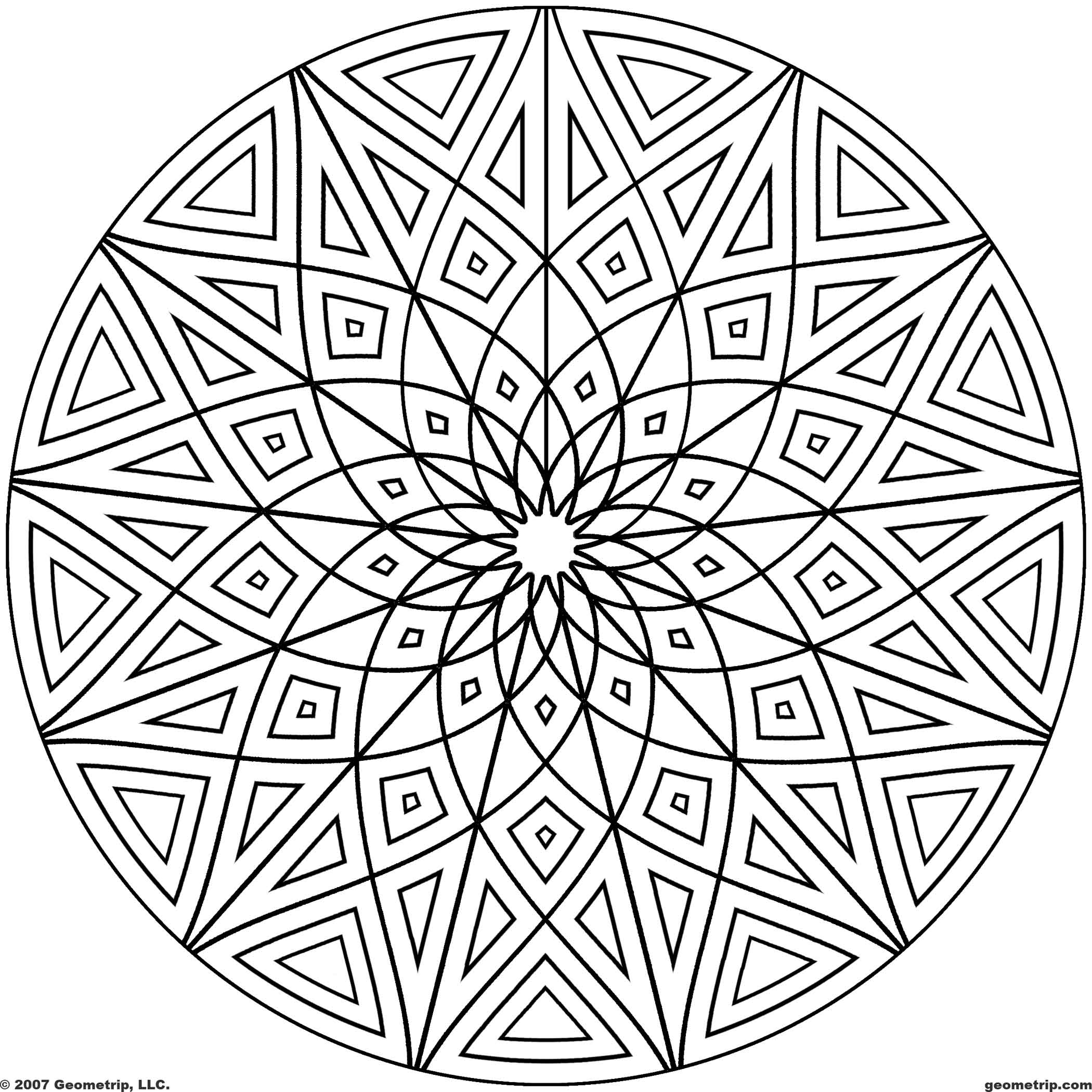 2100x2100 Geometric Design Coloring Pages Cool Designs Page For Free Circles