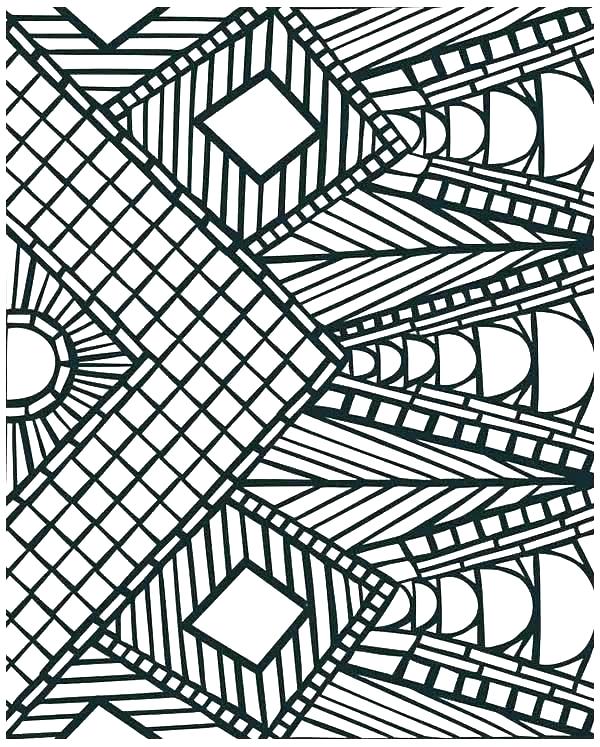 600x747 Geometric Coloring Sheet Coloring Square Geometric Patterns