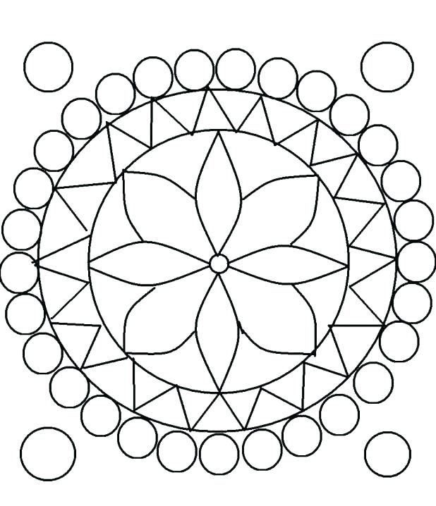 618x718 Geometric Patterns Coloring Pages For Kids Coloring Pages Flowers
