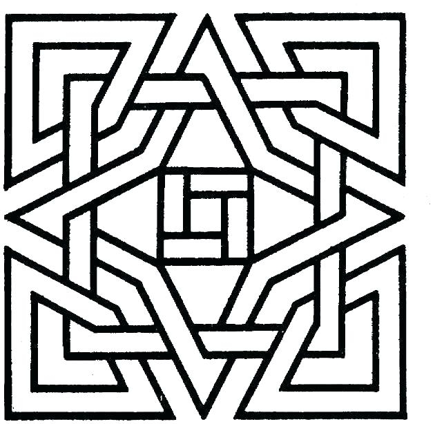 630x614 Geometric Patterns Coloring Pages For Kids Coloring Pages For Kids
