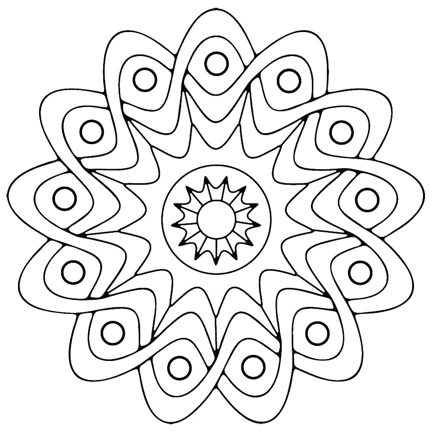 863x863 Geometric Designs Coloring Pages Geometric Shapes Coloring Pages