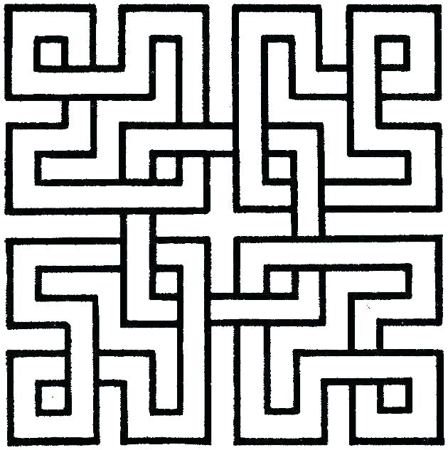 630x633 Geometric Shape Coloring Pages