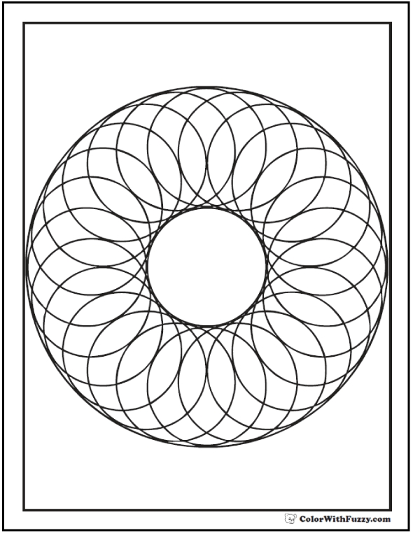 590x762 Circle Shape Coloring Page Geometric Shapes Coloring Pages Circle