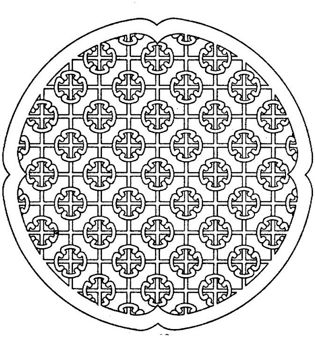 630x675 Geometric Coloring Pages