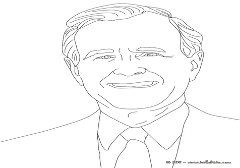 George Bush Coloring Page at GetDrawings | Free download