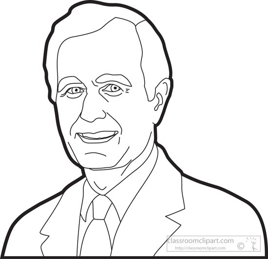 550x532 George H W Bush Coloring Page