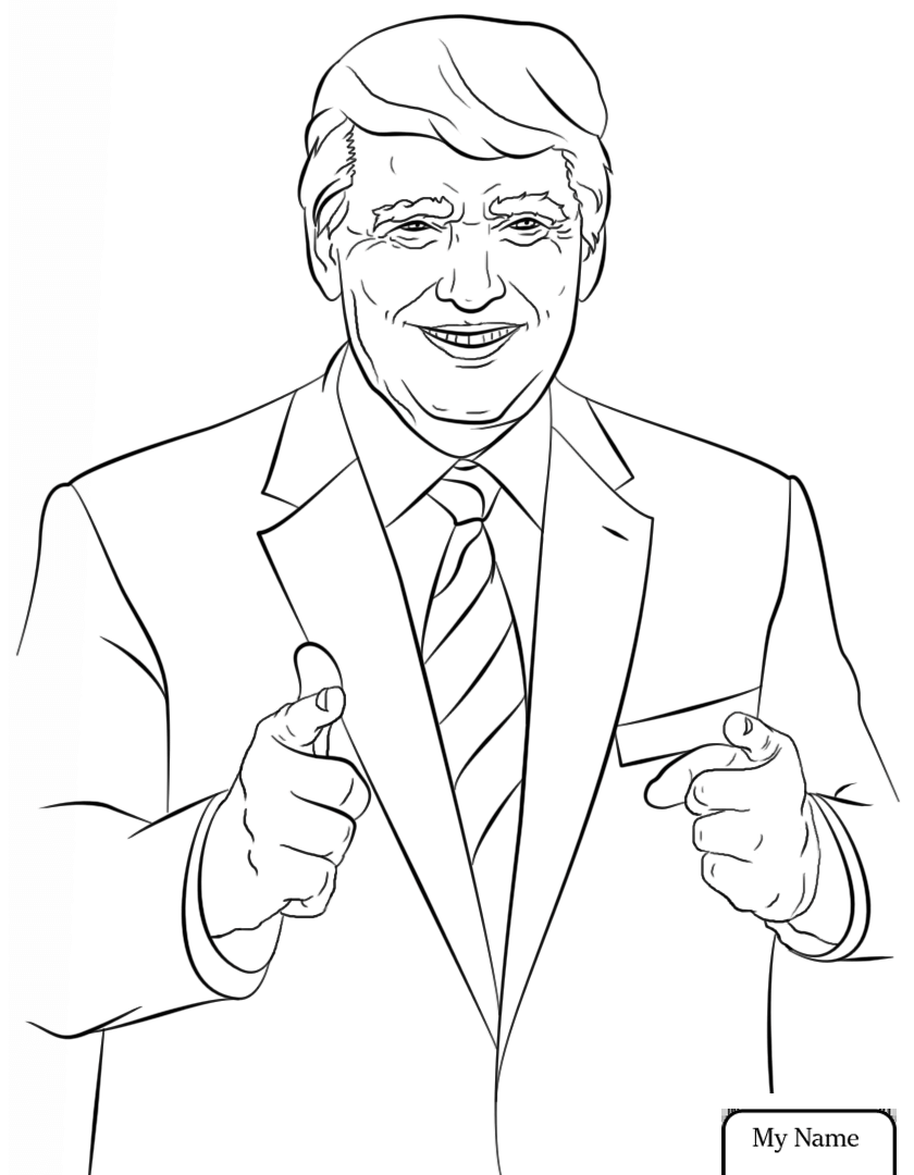 840x1080 George H W Bush Coloring Pages For Kids Shocking Page Hillary