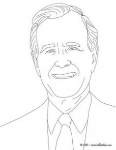 George Bush Coloring Page at GetDrawings | Free download