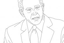 220x150 President George H Bush Coloring Page