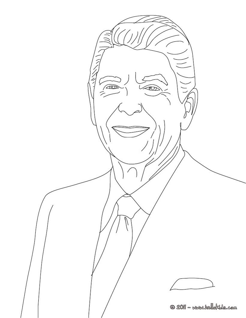 820x1060 Wealth George W Bush Coloring Page President Ronald Reagan Cc
