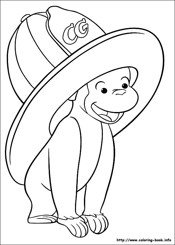 567x794 Print Coloring Image Curious George, Free Printable And Free