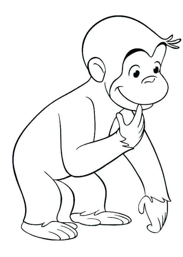 618x868 Curious George Printable Coloring Pages Curious Coloring Page