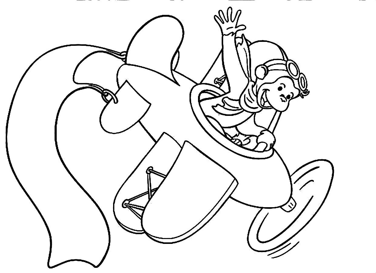 1240x900 Printable Curious George Coloring Pages For Kids