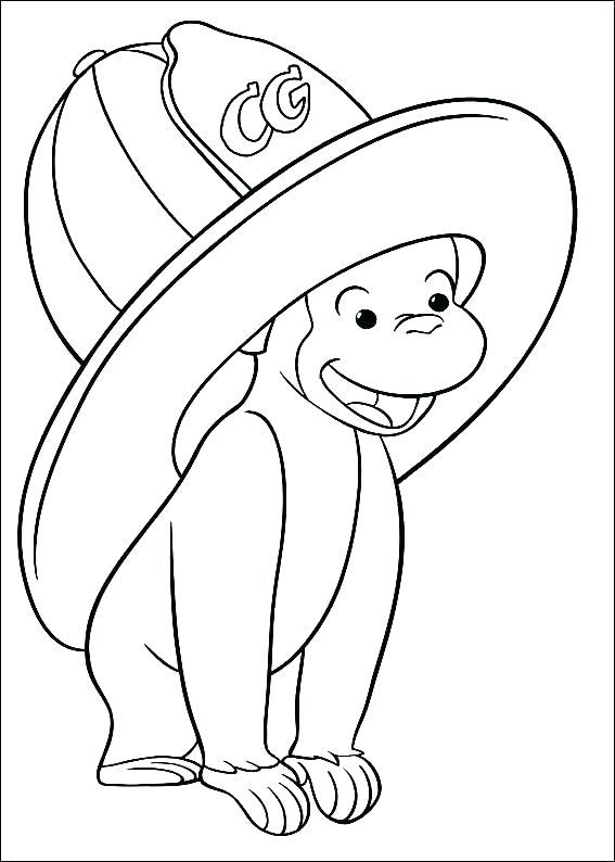 567x794 Coloring Pages Curious George Deepart